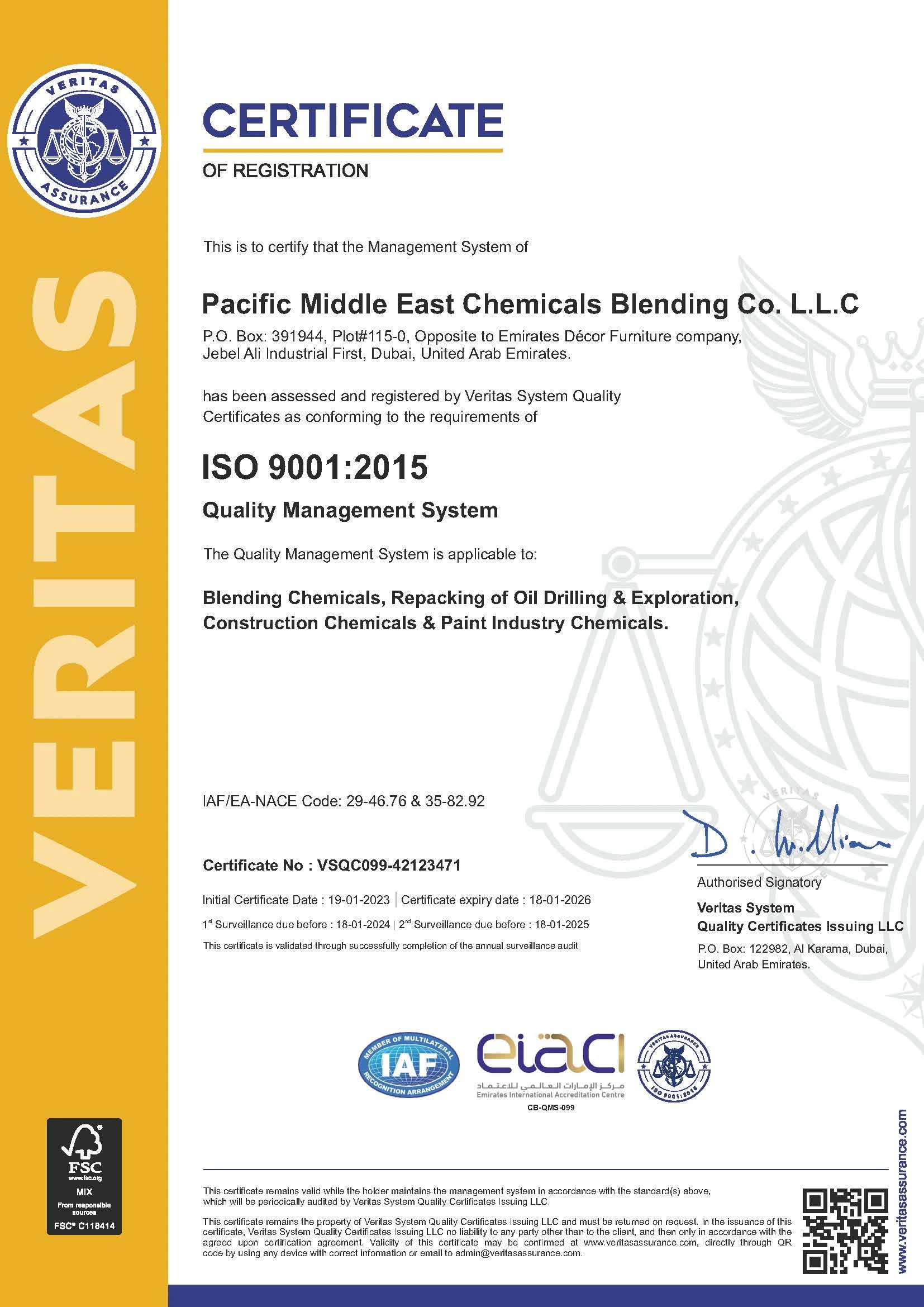 ISO 9001 Certificate